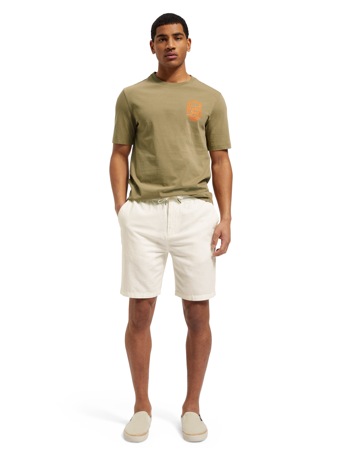 FAVE- COTTON/LINEN TWILL BERMUDA