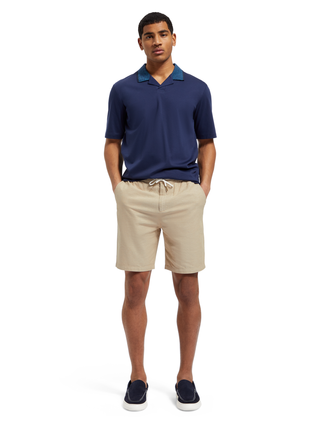 FAVE- COTTON/LINEN TWILL BERMUDA