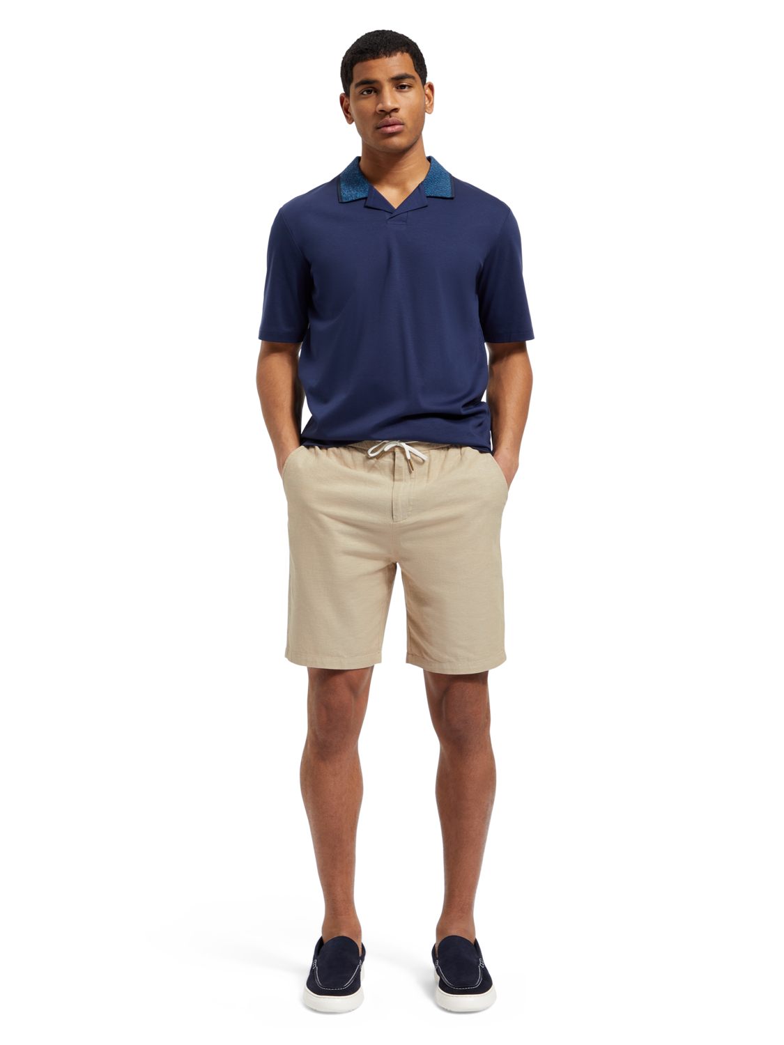 FAVE- COTTON/LINEN TWILL BERMUDA