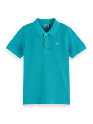 GARMENT-DYED SHORT-SLEEVED PIQUE POLO