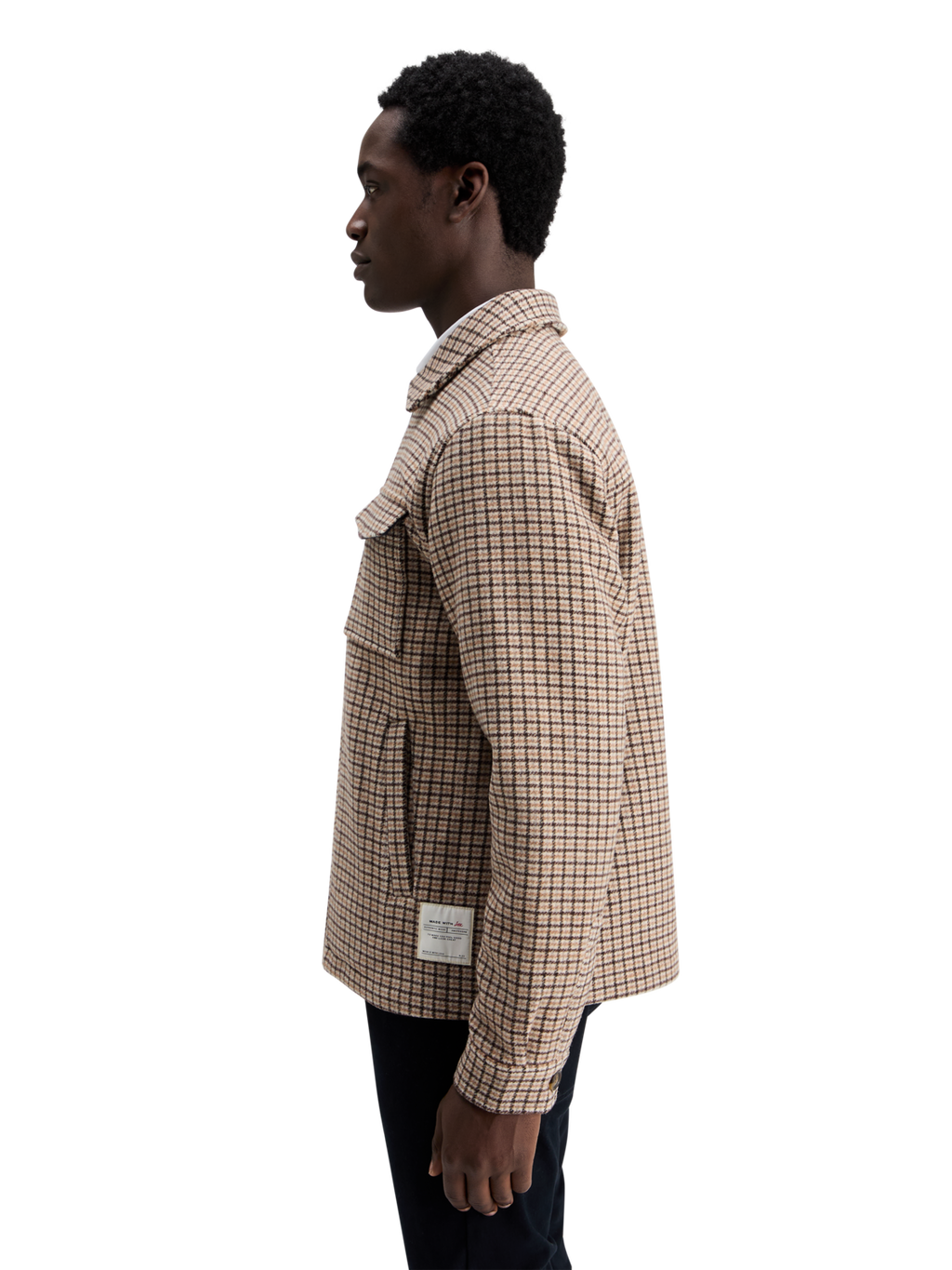 WOOL BLEND ZIP-THRU OVERSHIRT