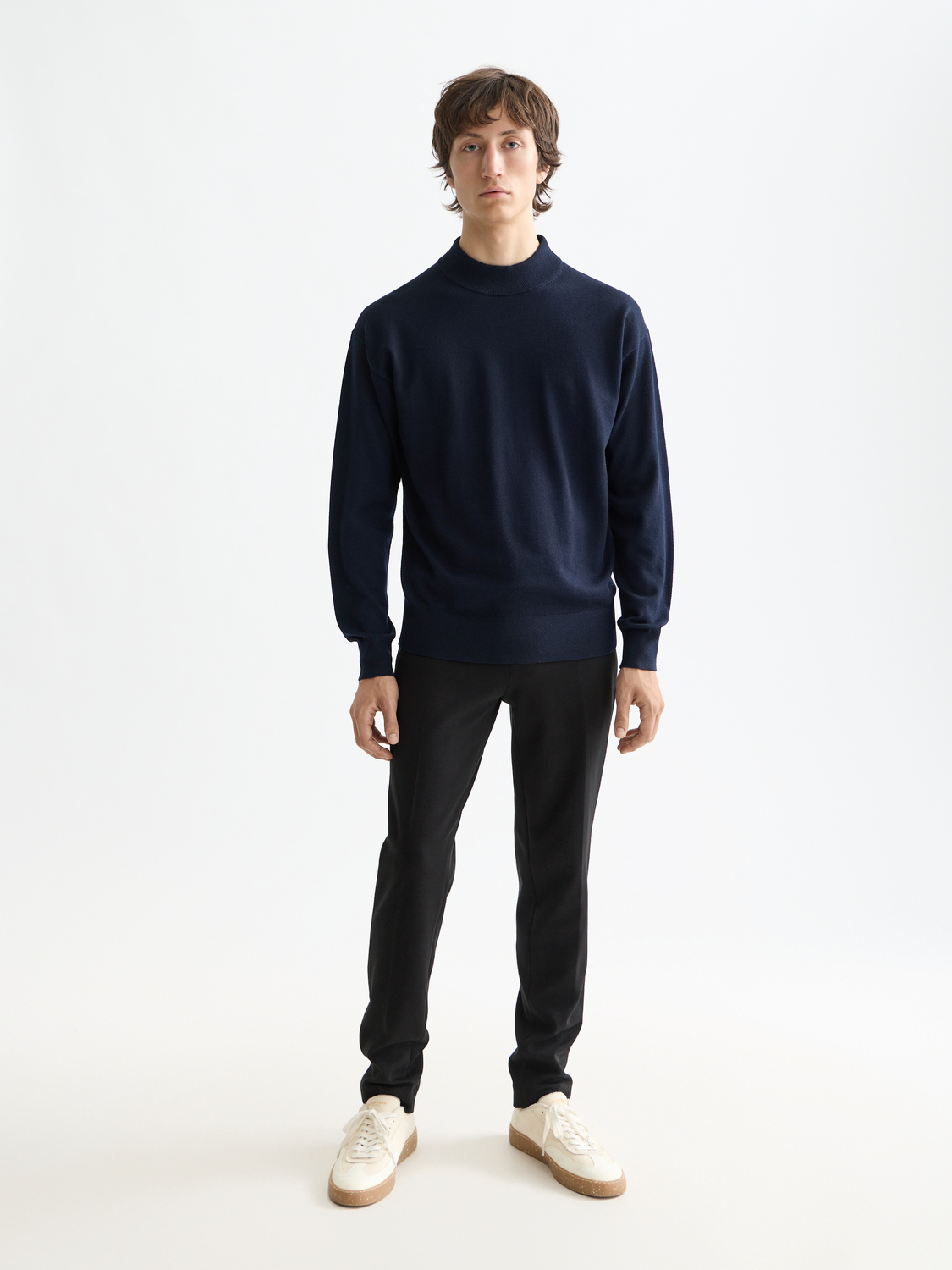 Core - Dropped Shoulder Mock Neck Pullover