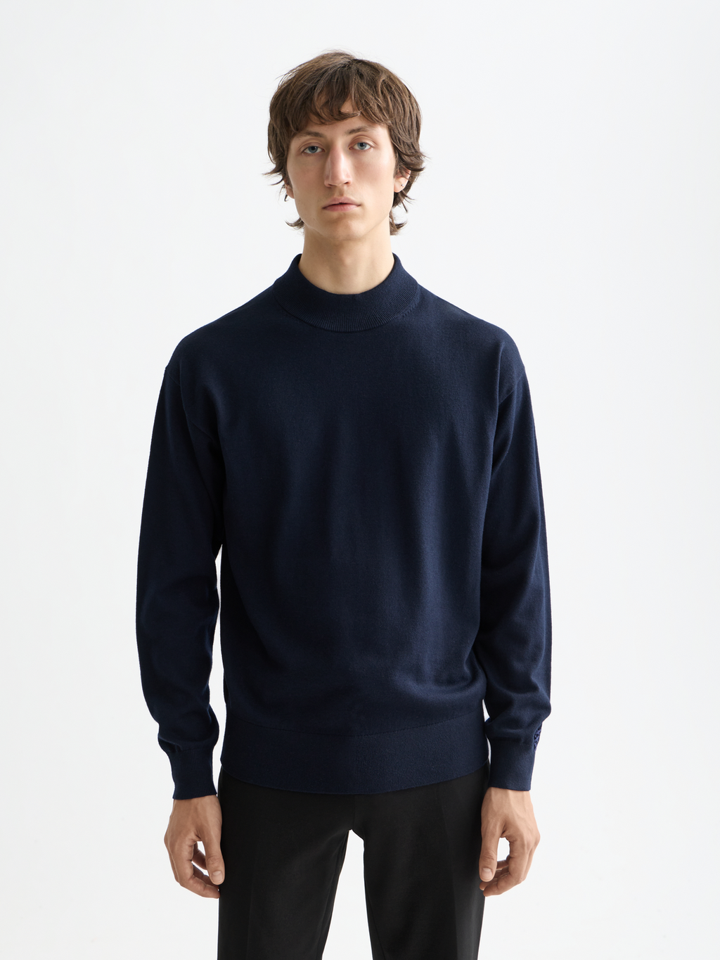 Essentials — Dropped Shoulder Mock Neck Pullover