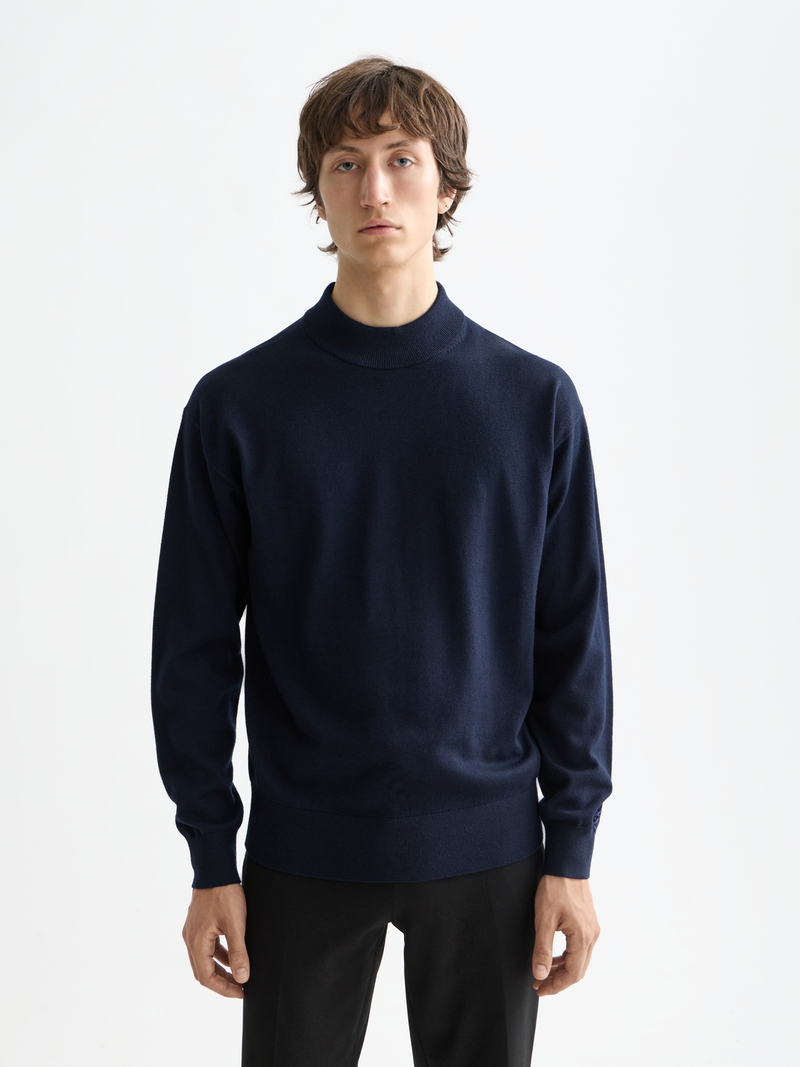 Essentials — Dropped Shoulder Mock Neck Pullover