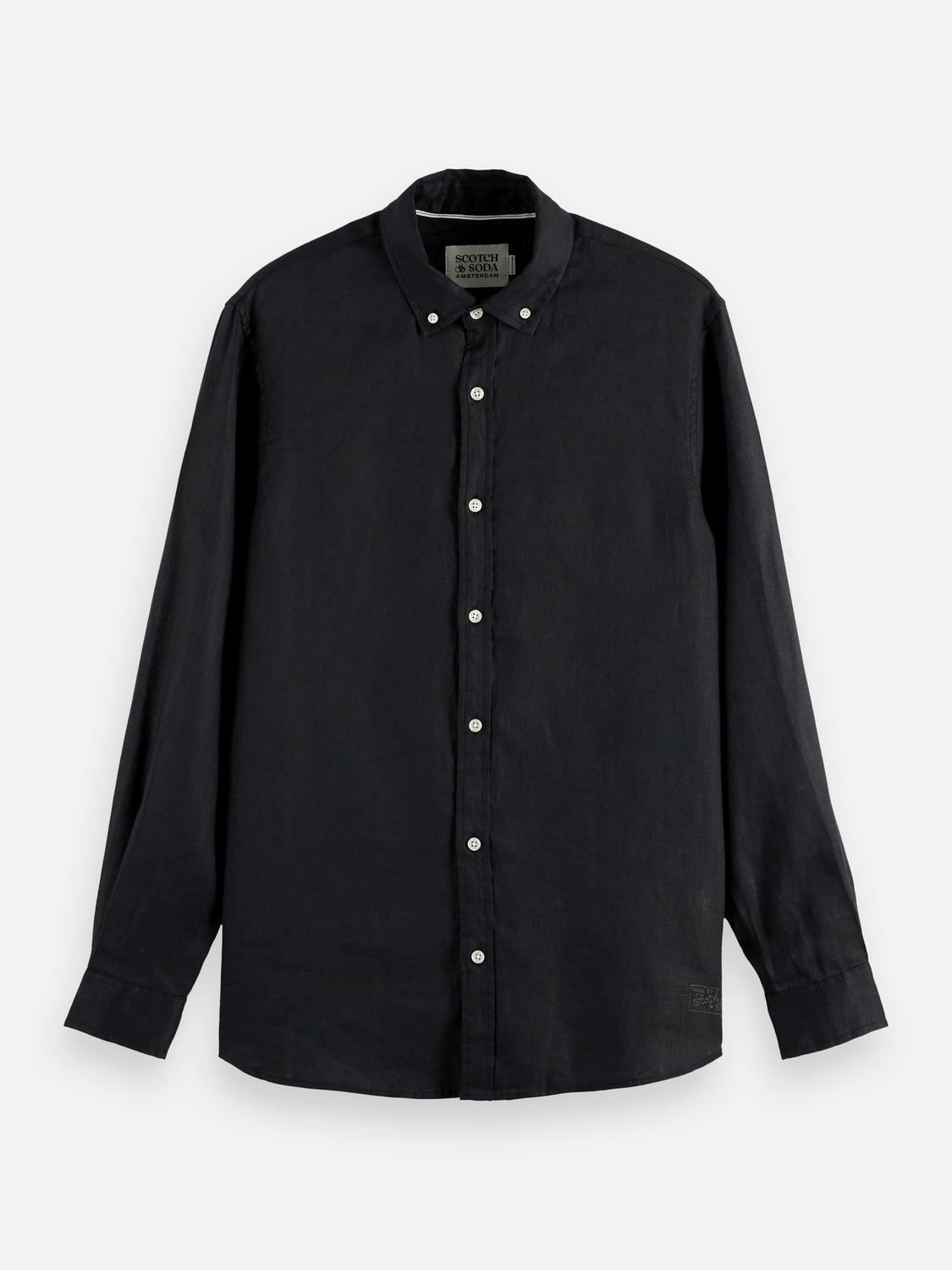 Essentials — Linen Long Sleeve Button-Down Shirt