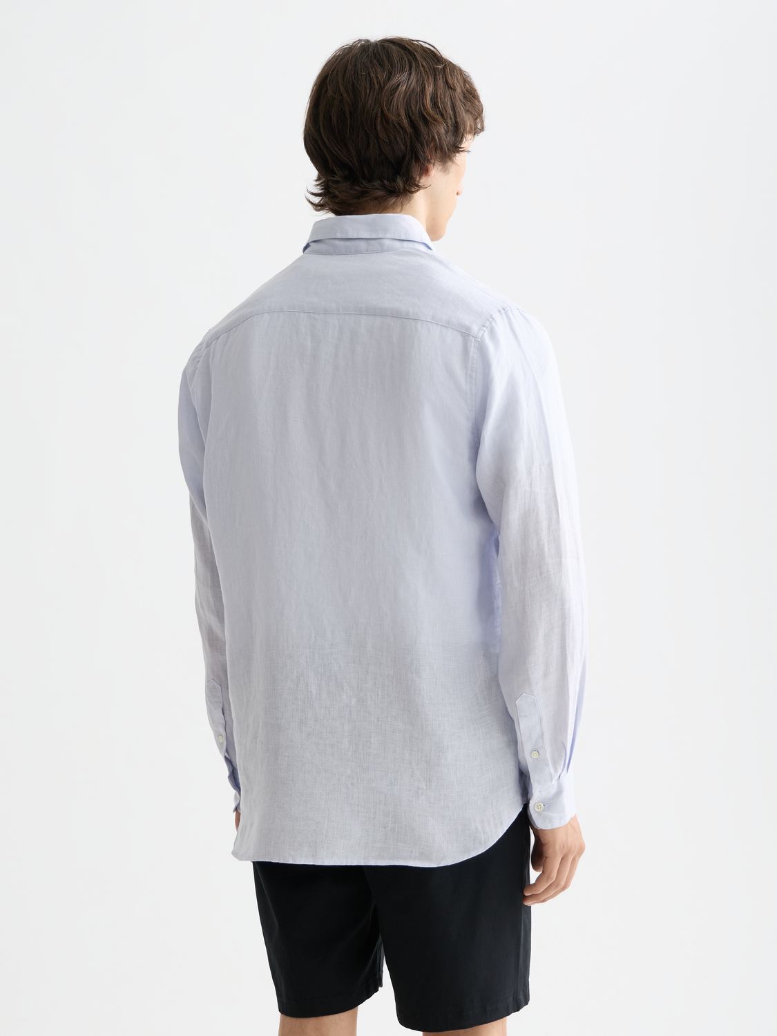 Essentials — Linen Long Sleeve Button-Down Shirt