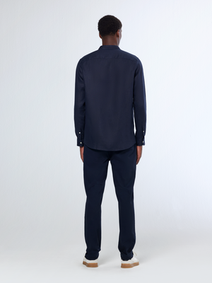 Essentials — Linen Stand Up Collar Shirt