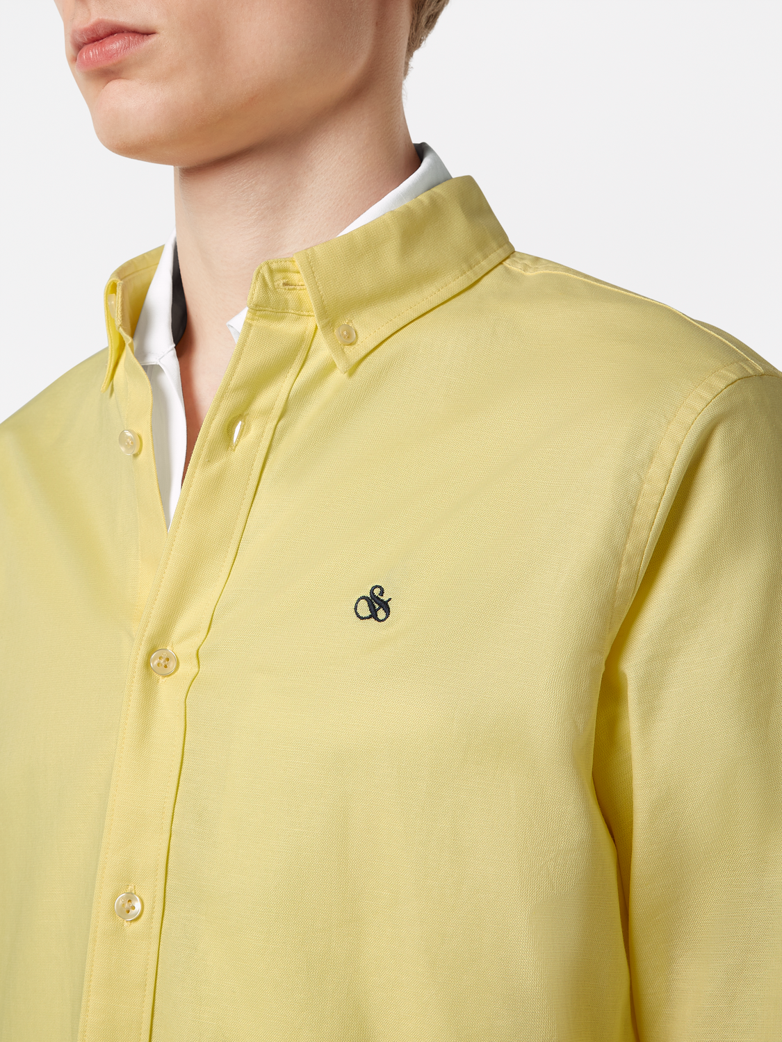 Chemise Oxford unie coupe droite - Collection saisonnière