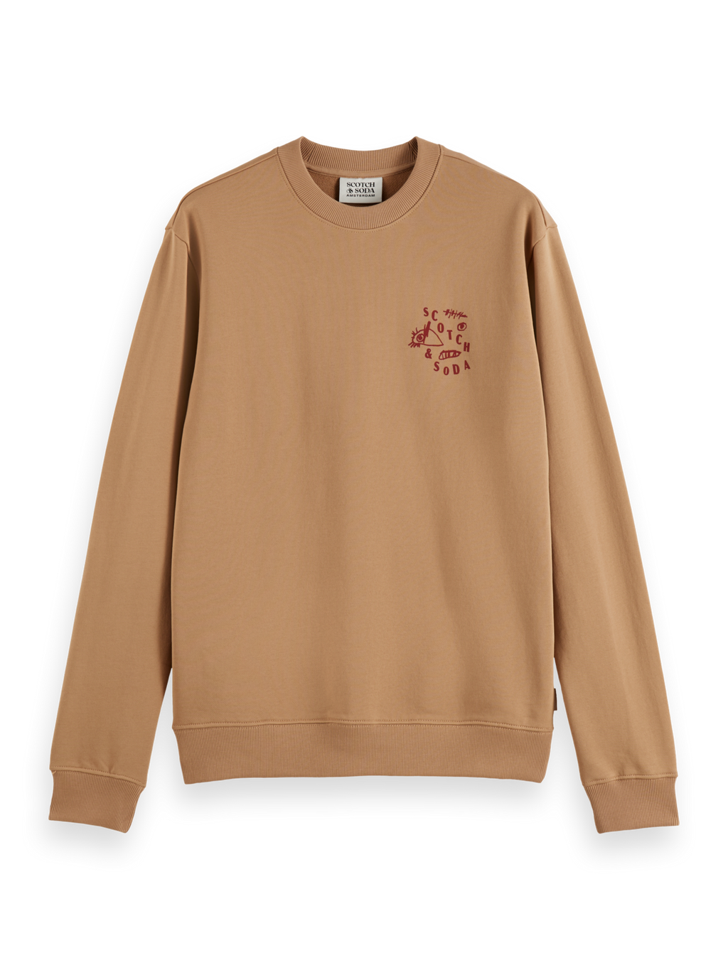 Regular Fit Sweatshirt mit Logo auf der linken Brust