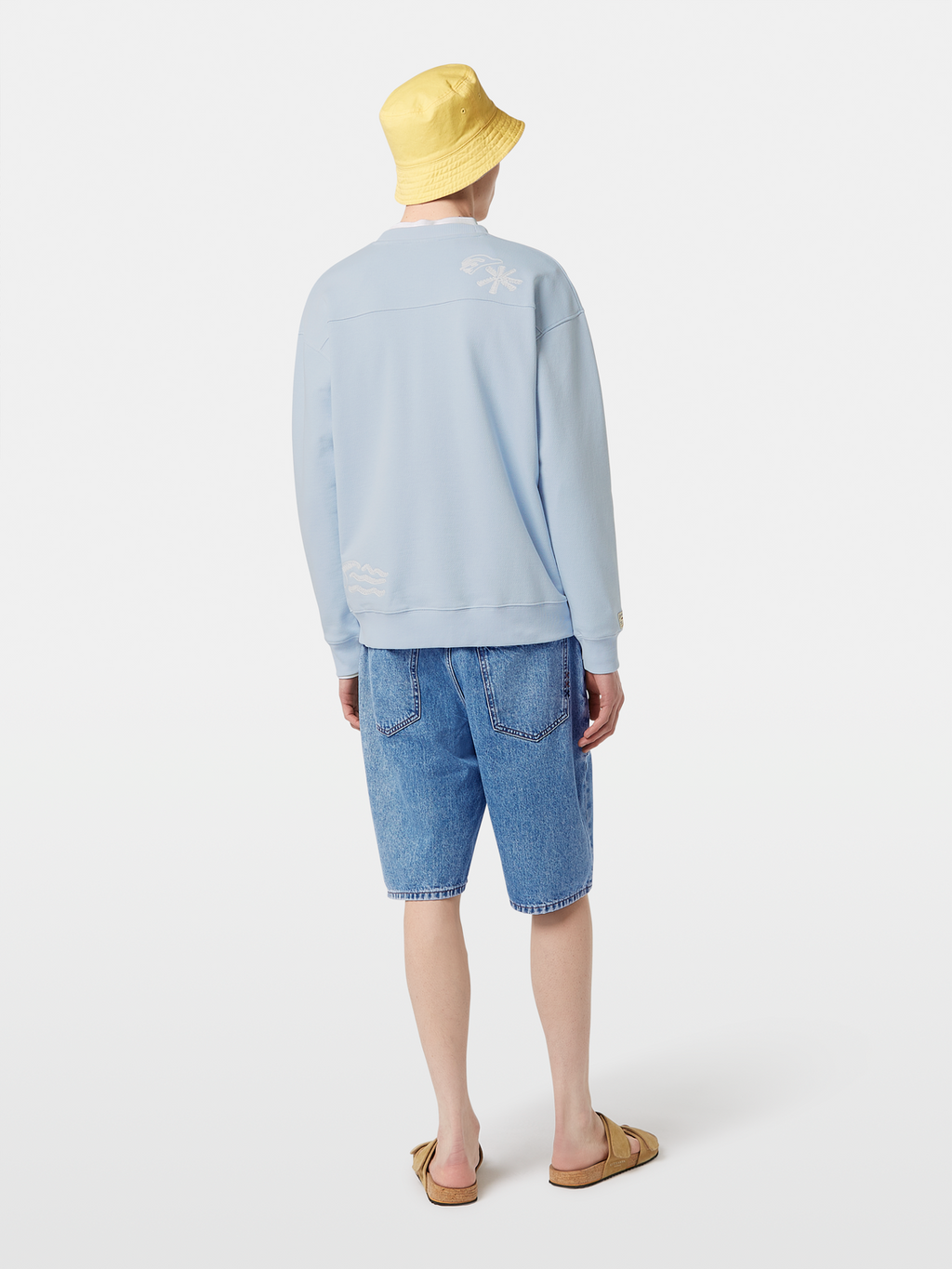 Relaxed-Fit Slub Embroidered Sweatshirt