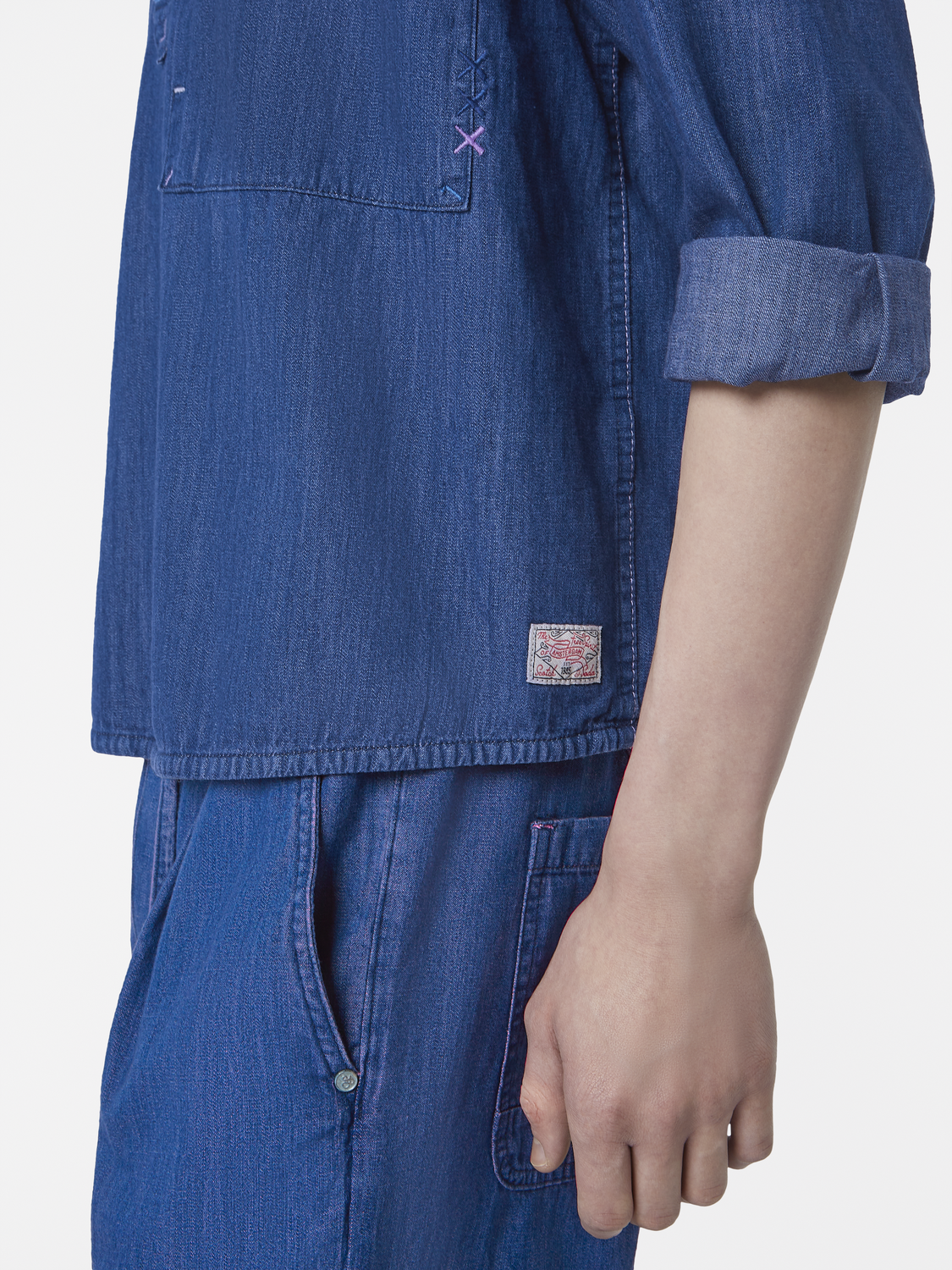 Lightweight Denim Quality Popover Workwear Shirt