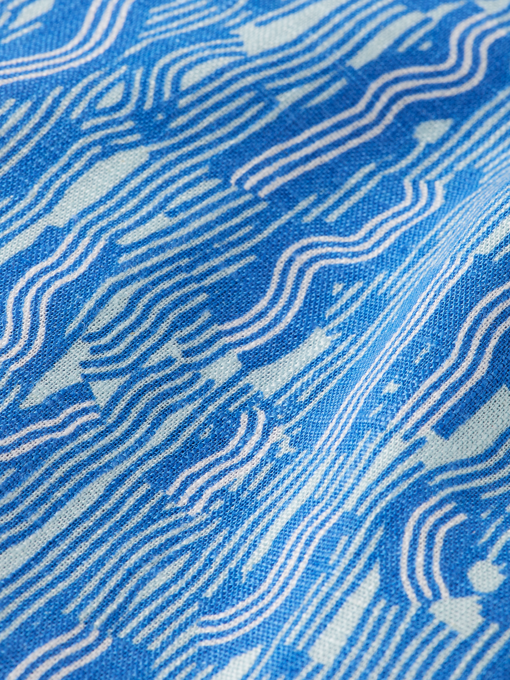 Printed Relaxed-Fit Linen-Blend Short Sleeve Shirt