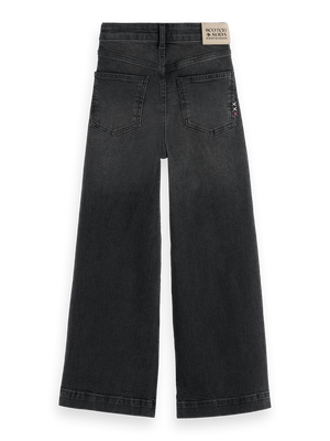 Jean à jambes larges Core The Wave pour filles - Noir Nuit