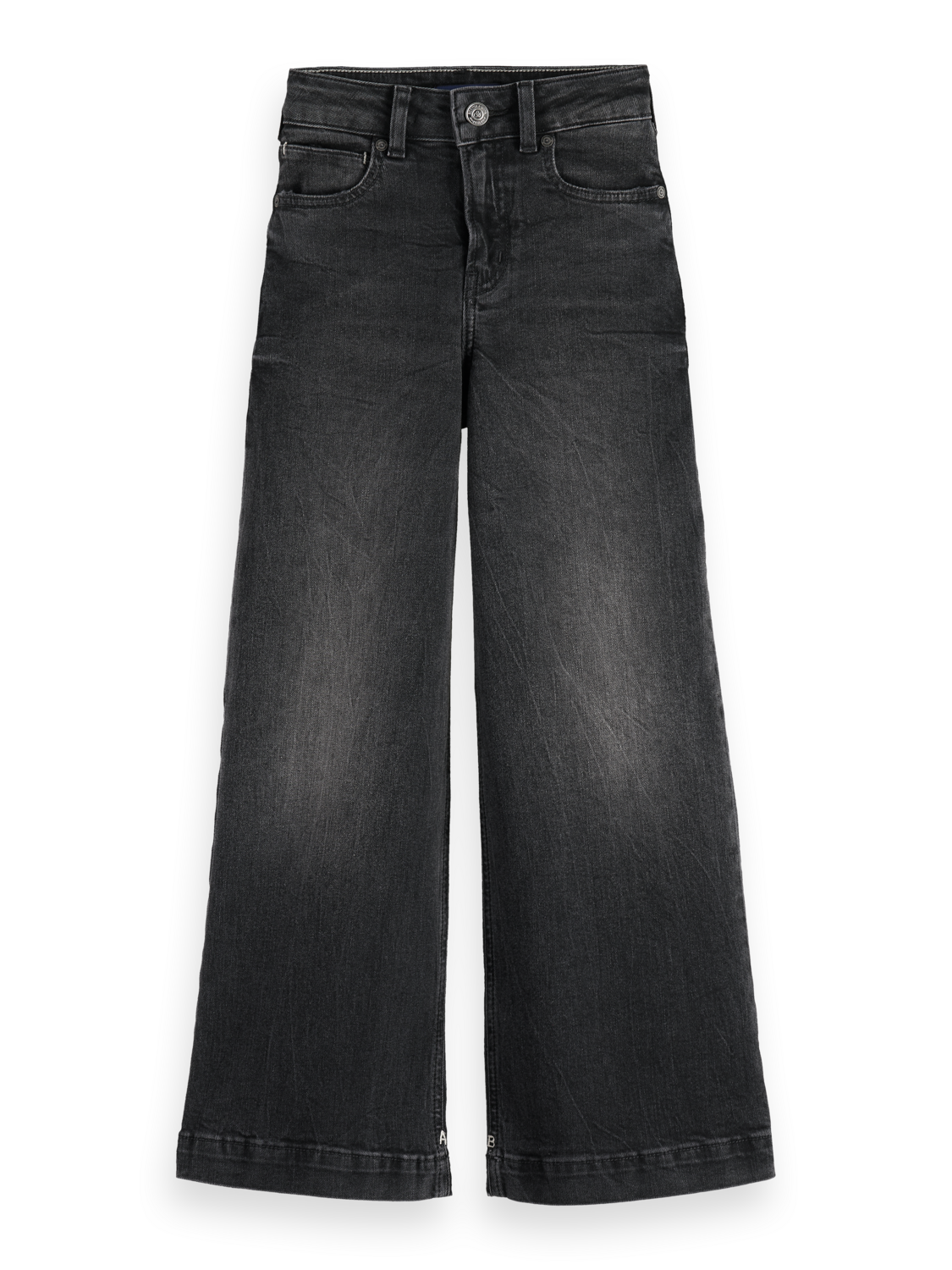 Girls' Core The Wave Wide Leg Jeans - Black Night