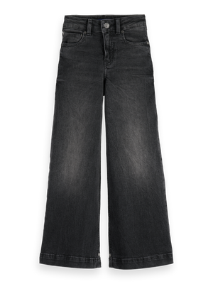 Jean à jambes larges Core The Wave pour filles - Noir Nuit