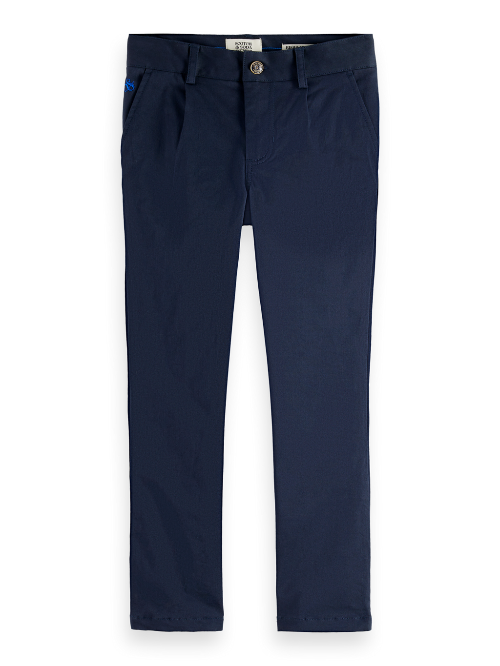 Notre pantalon chino Stuart en coton mélangé coupe droite ajustée
