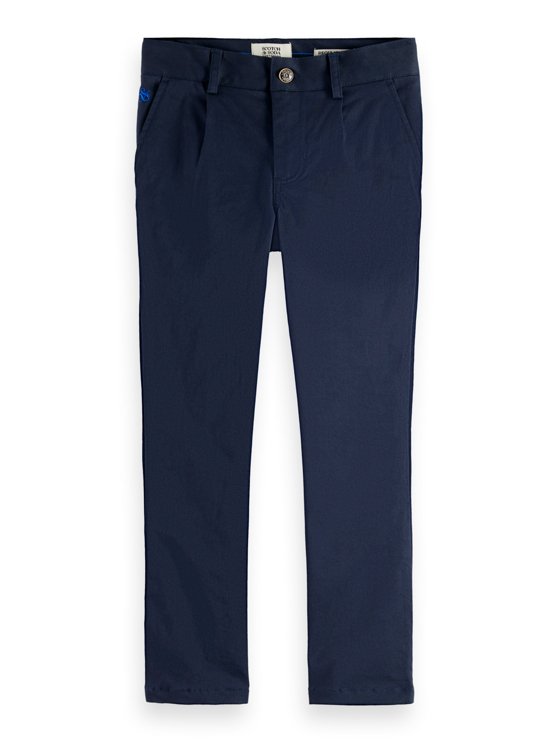 Notre pantalon chino Stuart en coton mélangé coupe droite ajustée