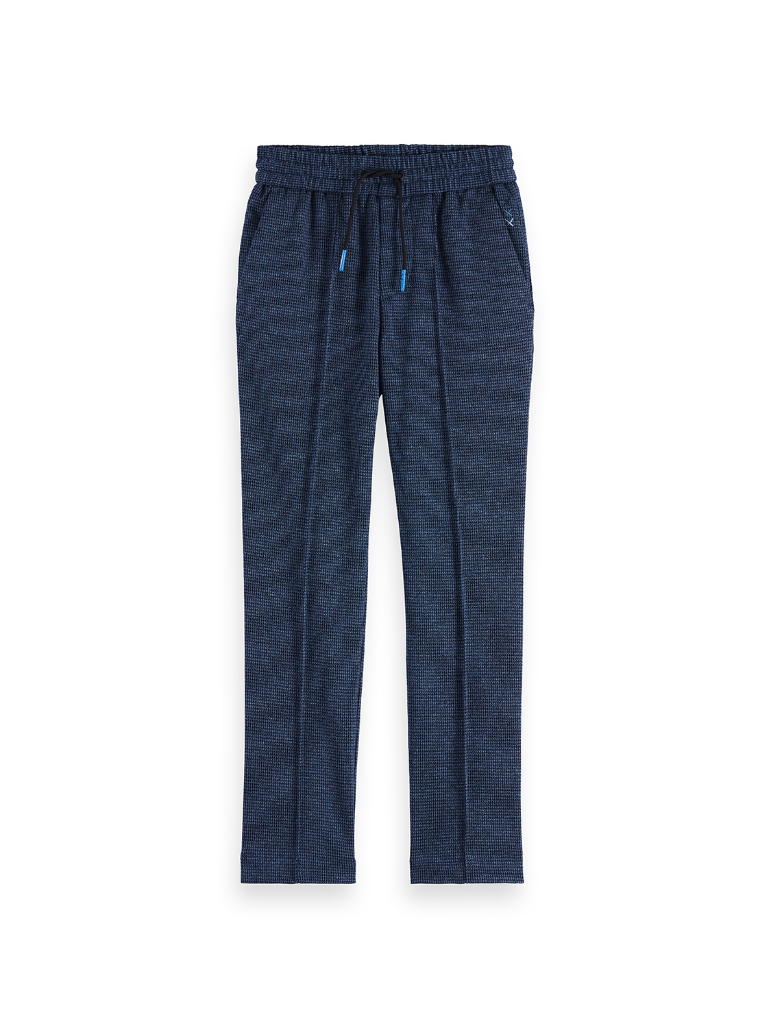 Pantalon tricoté teint en fil coupe décontractée et ajustée