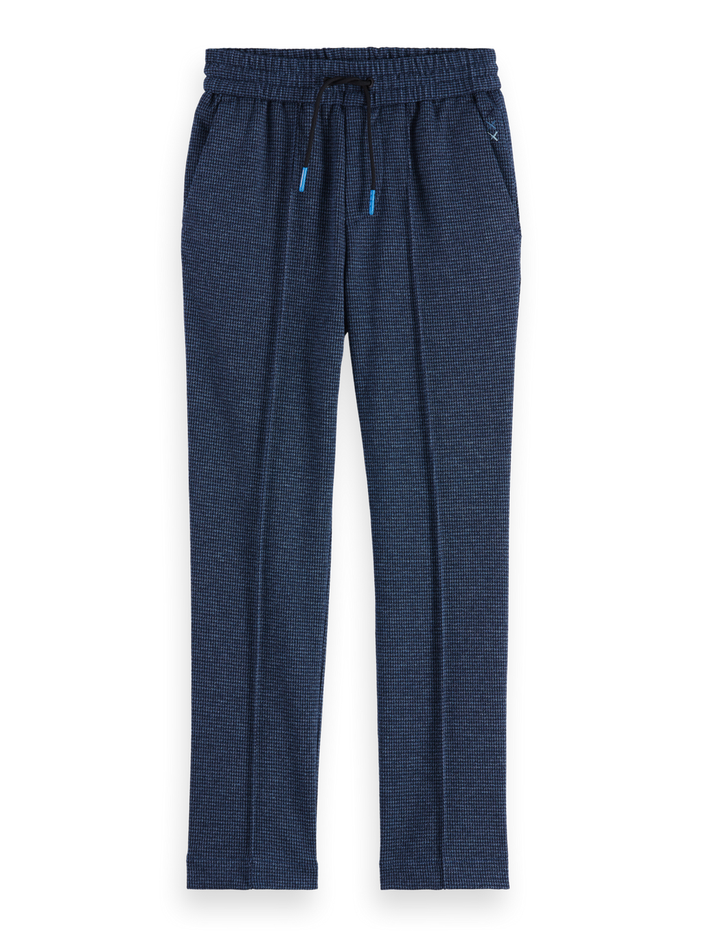 Pantalon tricoté teint en fil coupe décontractée et ajustée