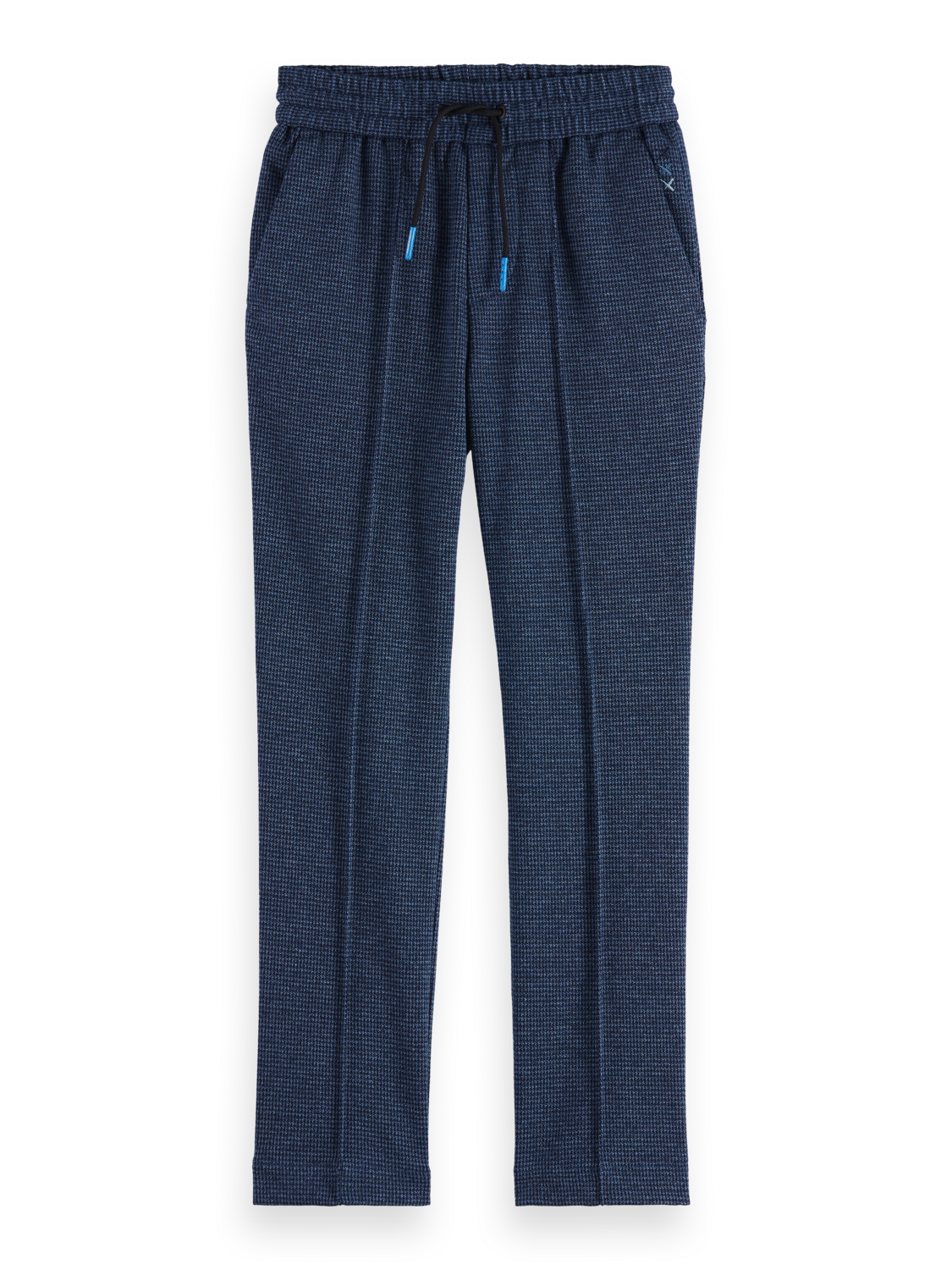 Pantalon tricoté teint en fil coupe décontractée et ajustée