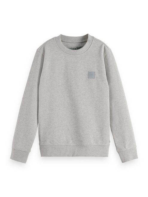 Sweatshirt mit Rundhalsausschnitt für Jungen, mit Logo-Badge, normale Passform
