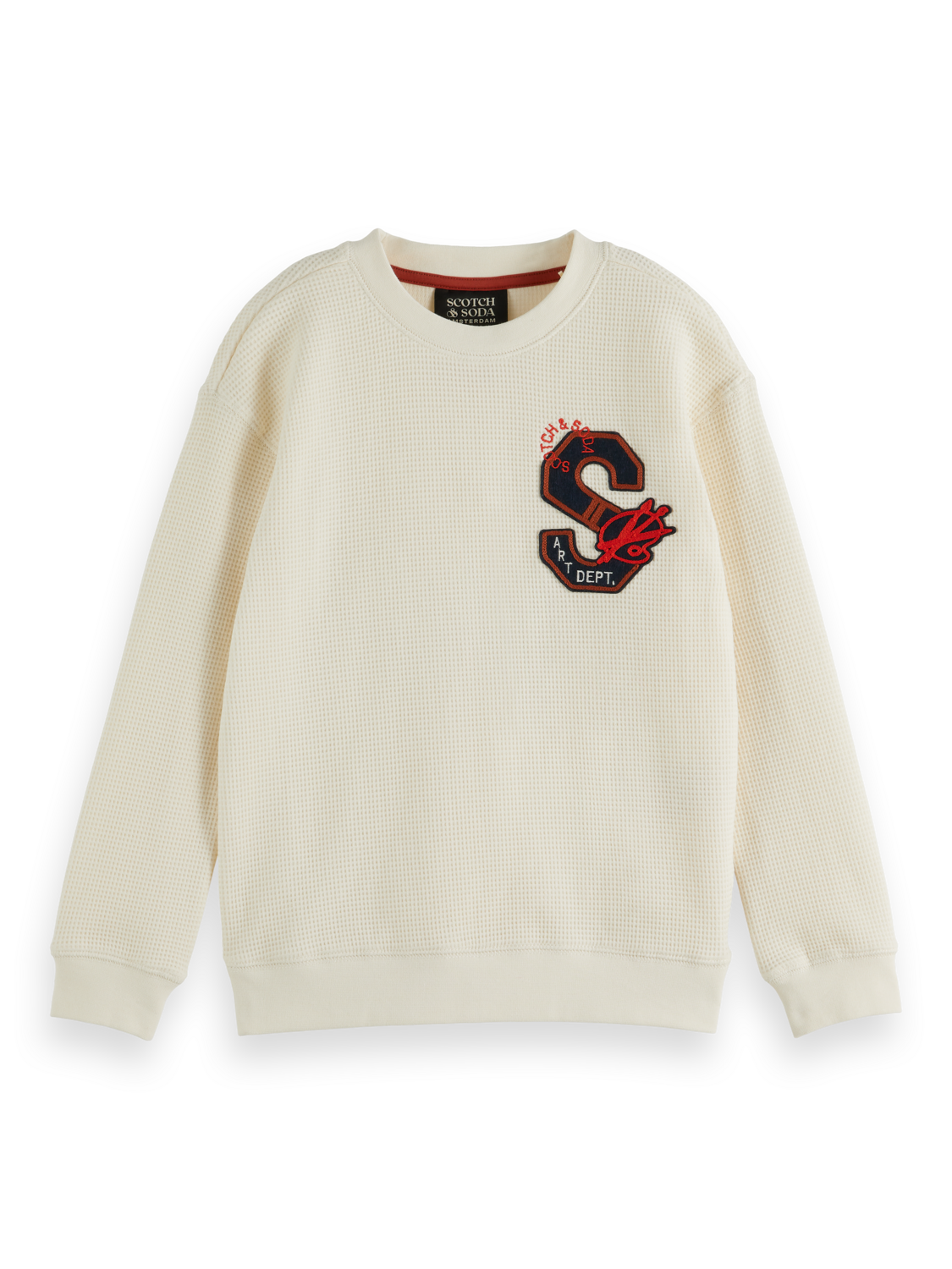 Relaxed-Fit Waffle Sweatshirt