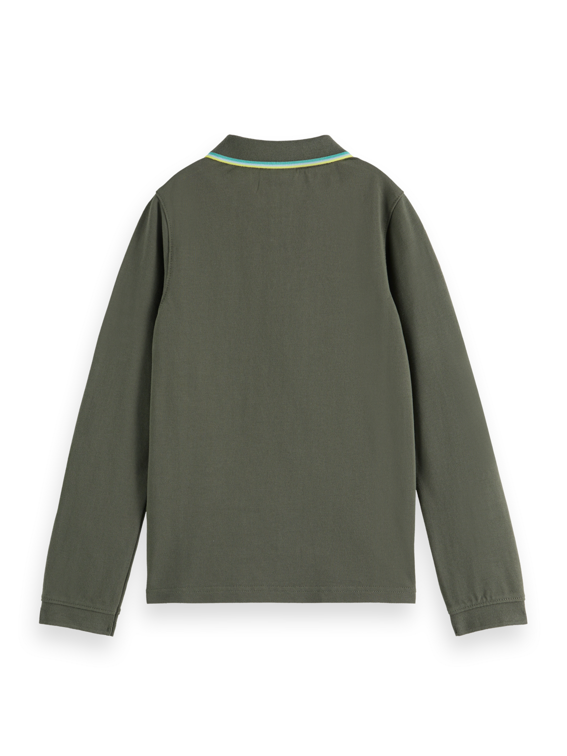 Long-Sleeved Pique Polo