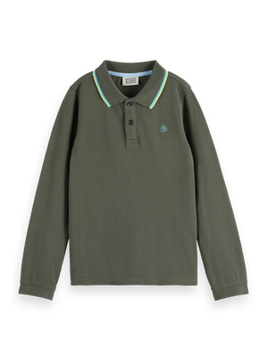 Boys' Long-Sleeved Pique Polo