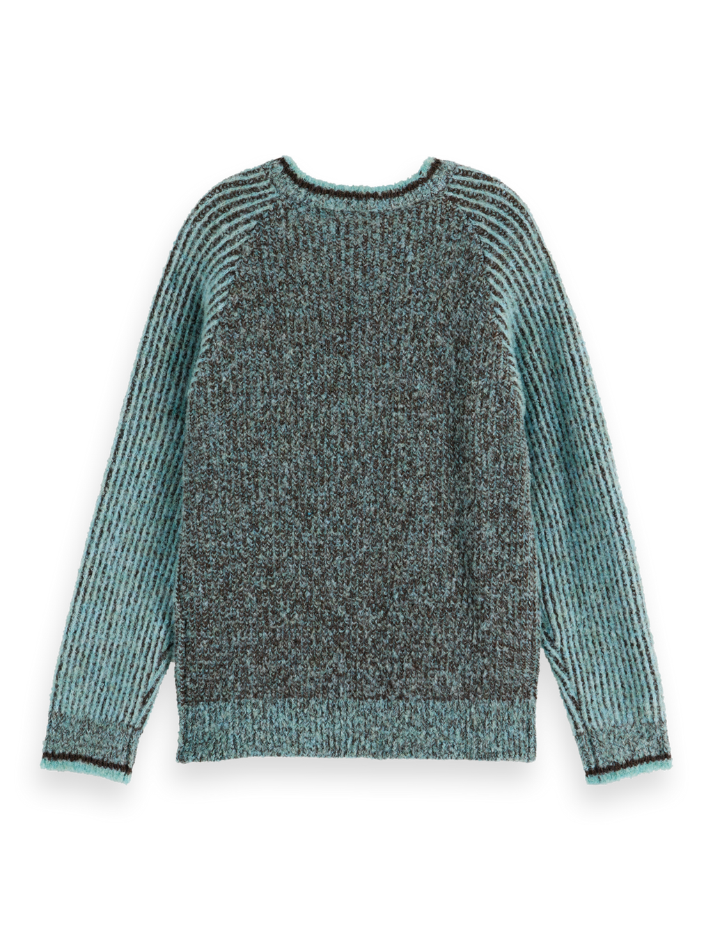 Pull à manches raglan contrastantes coupe droite