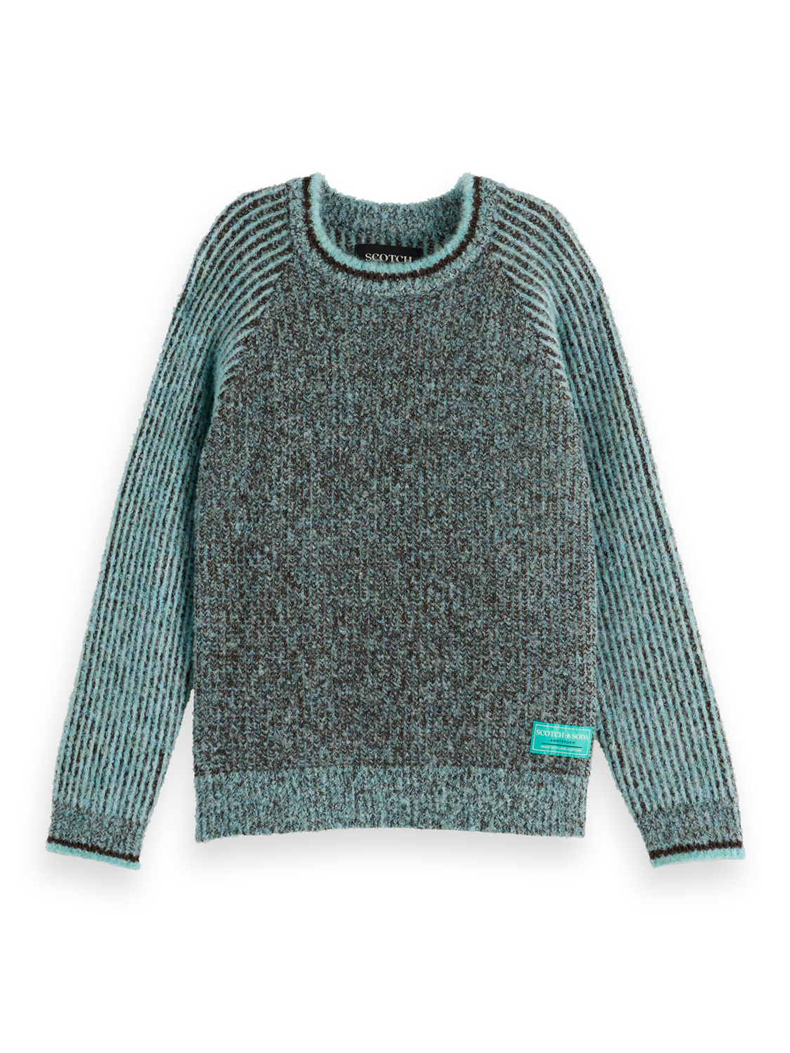 Regular-Fit Contrast Raglan-Sleeve Pullover