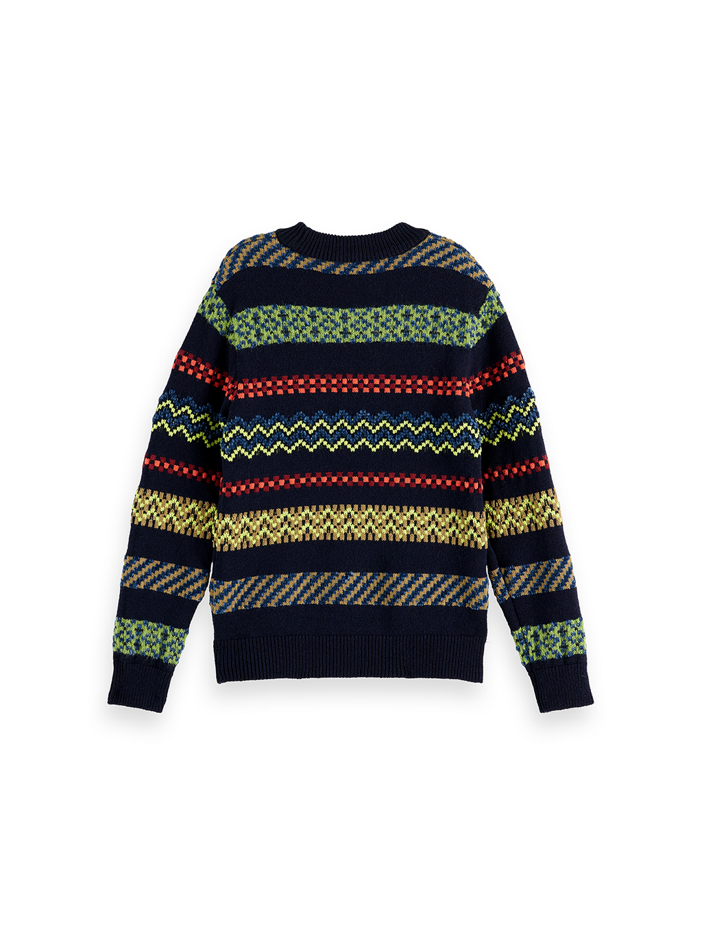Pull jacquard festif coupe droite