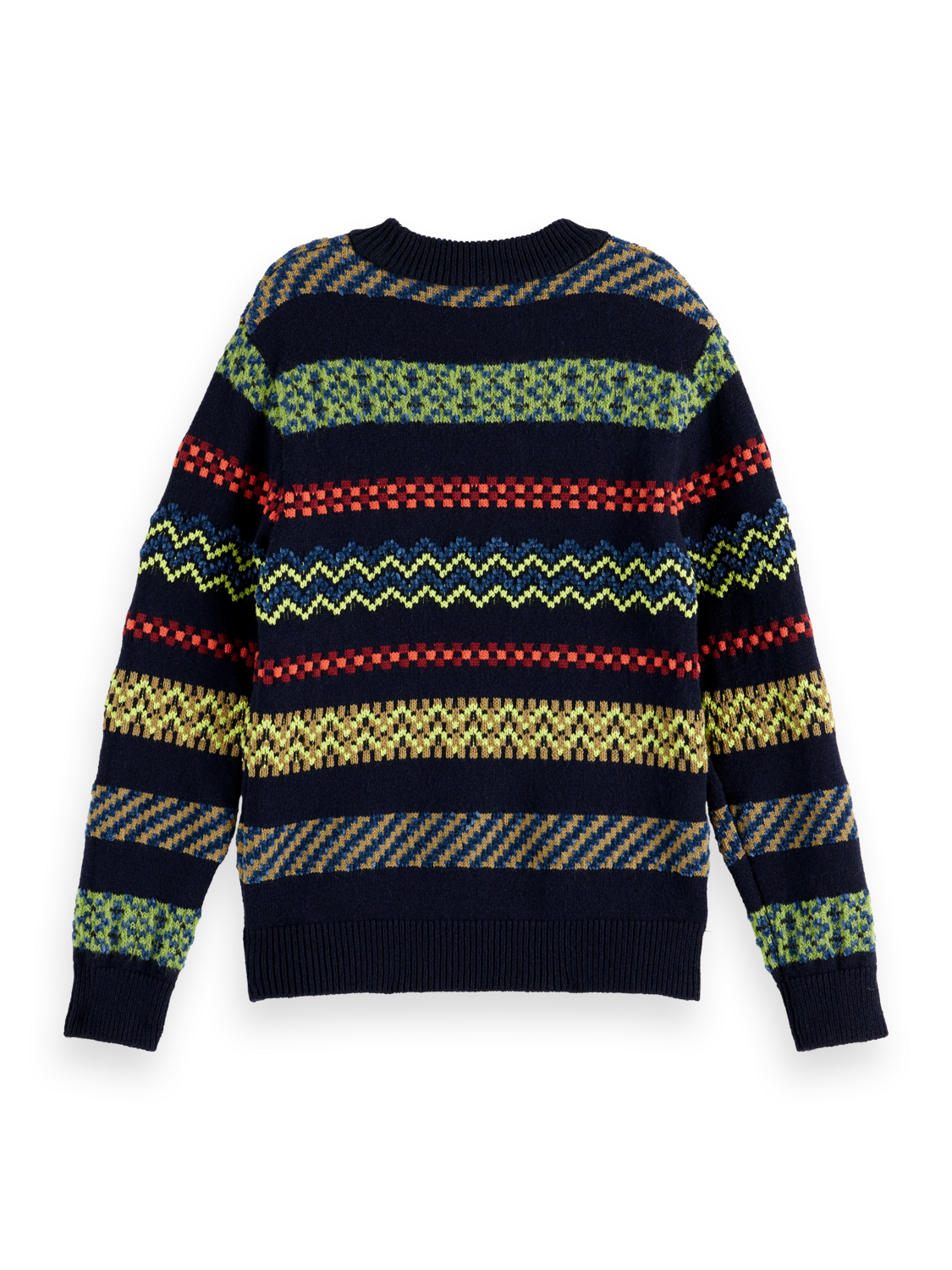 Pull jacquard festif coupe droite