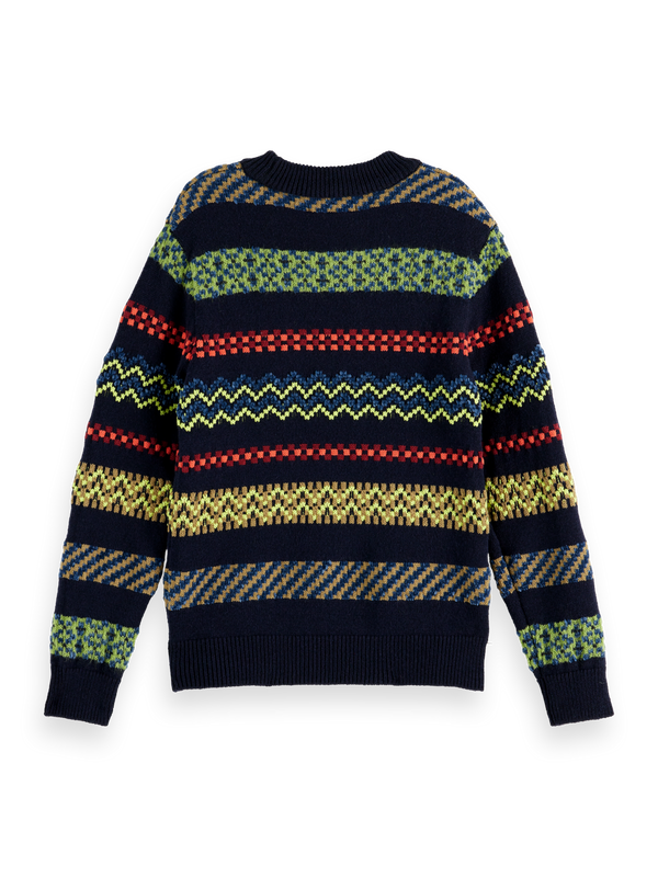Boys' Regular-Fit Festive Jacquard Pullover