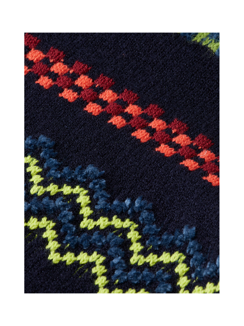 Pull jacquard festif coupe droite