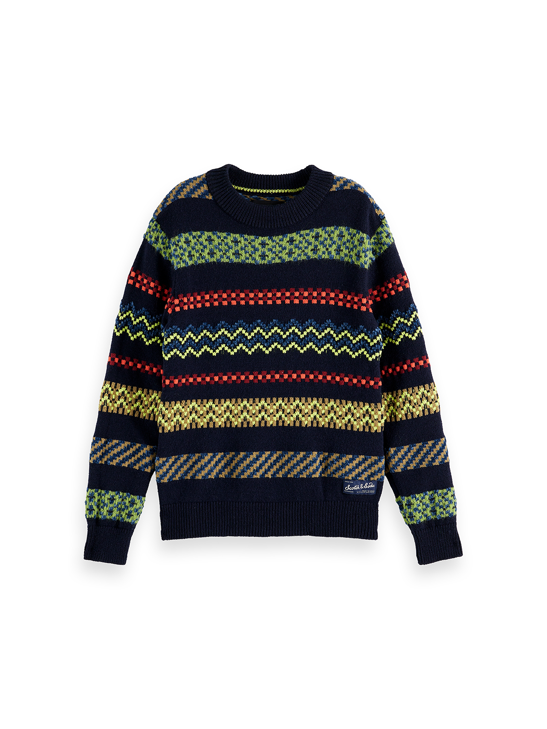 Regular-Fit Festive Jacquard Pullover