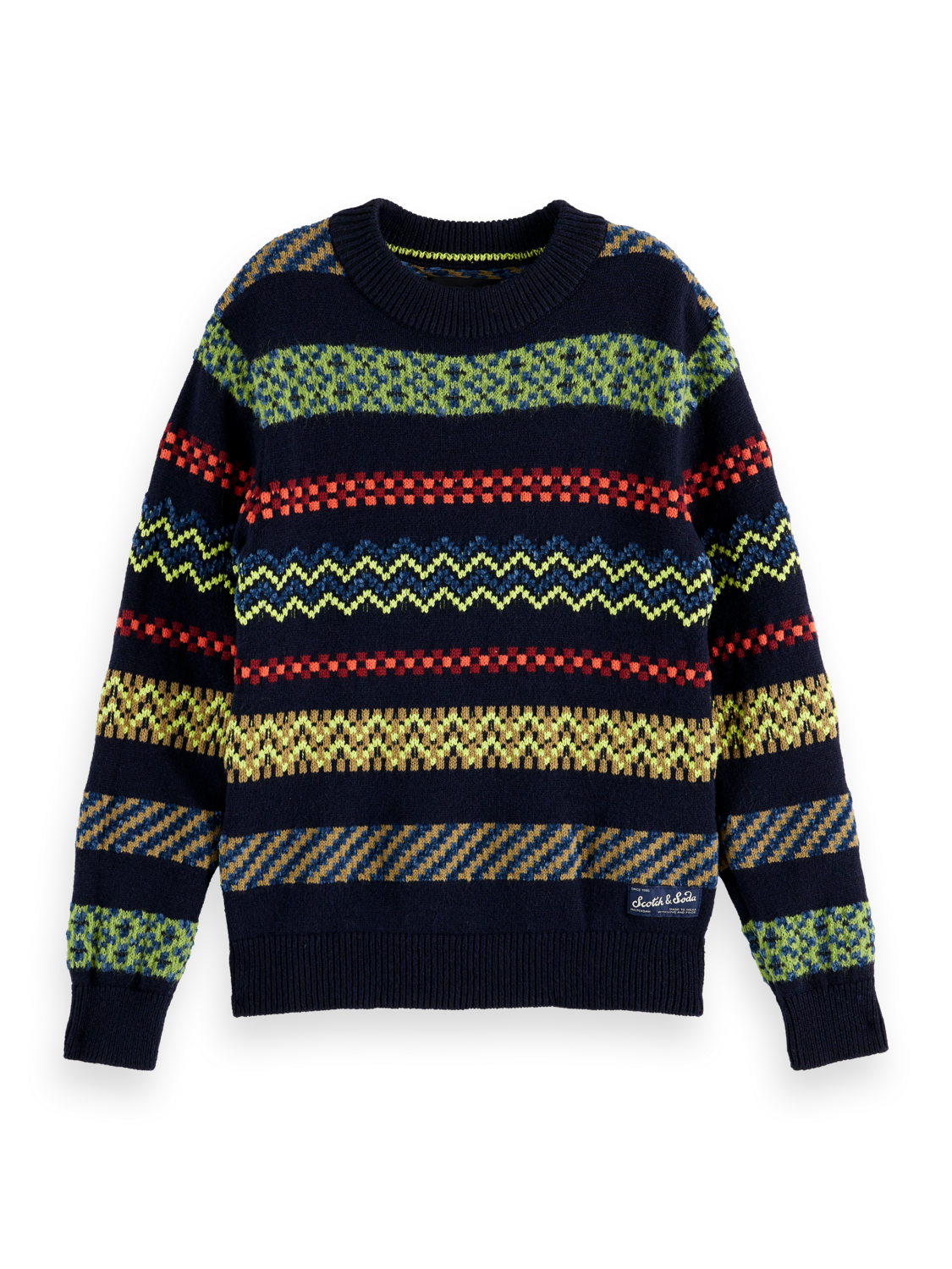 Regular-Fit Festive Jacquard Pullover