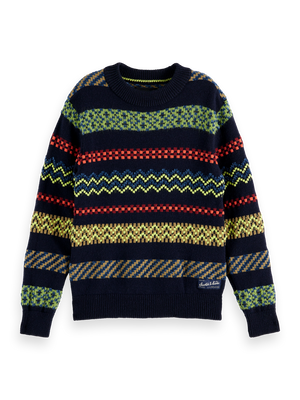 Boys' Regular-Fit Festive Jacquard Pullover