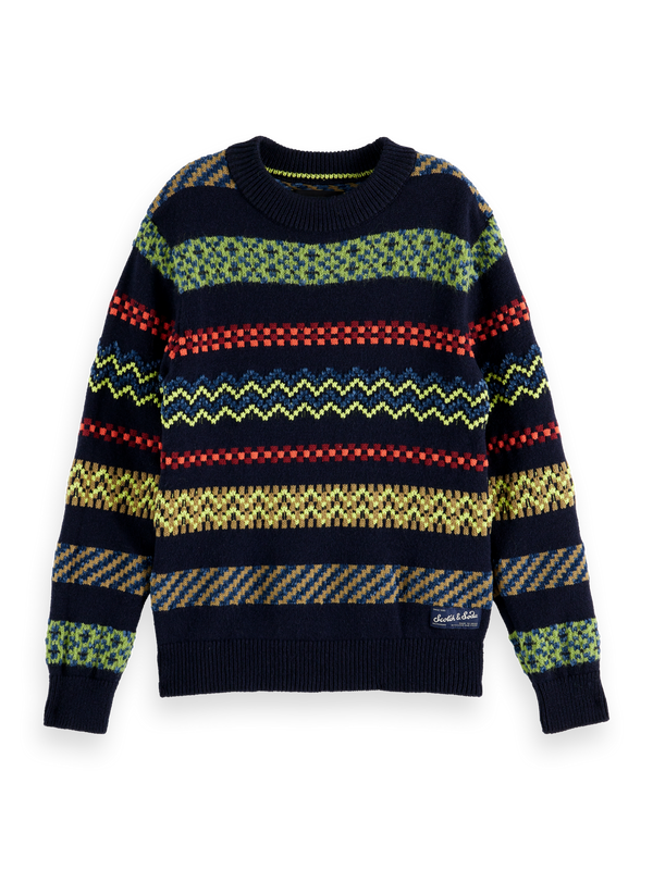 Boys' Regular-Fit Festive Jacquard Pullover