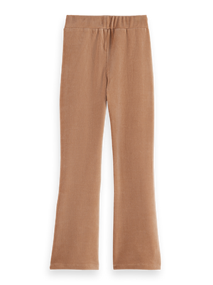 Girls' Velvet Ribbed Leggings
