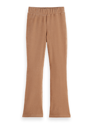 Girls' Velvet Ribbed Leggings