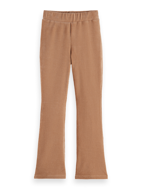 Girls' Velvet Ribbed Leggings