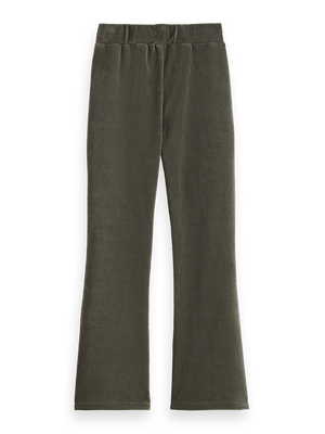 Girls' Velvet Ribbed Leggings
