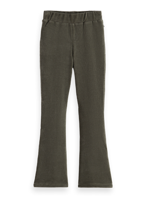 Girls' Velvet Ribbed Leggings