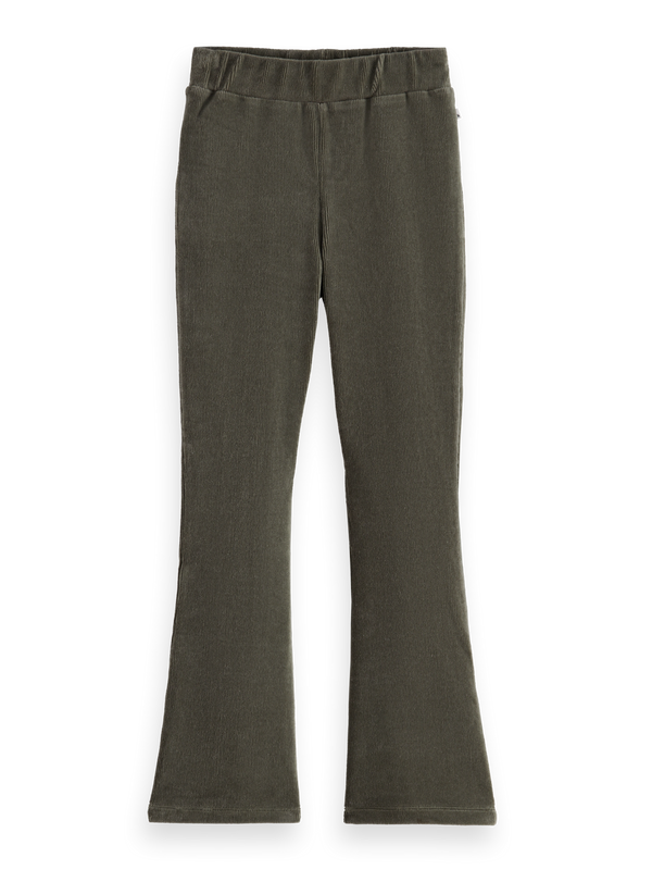 Girls' Velvet Ribbed Leggings