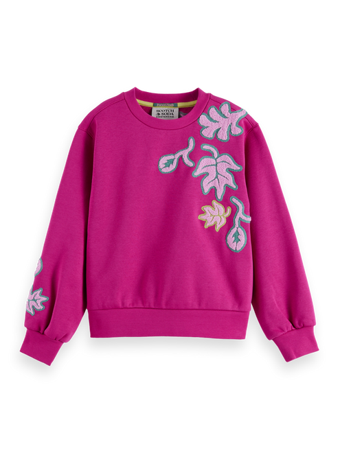 Sweat-shirt brodé coupe décontractée