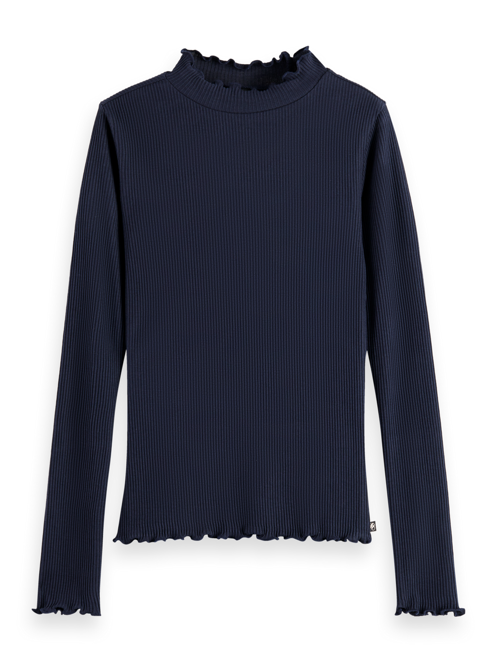 Core Mock Neck Ribbed Slim-Fit Ls T-Shirt