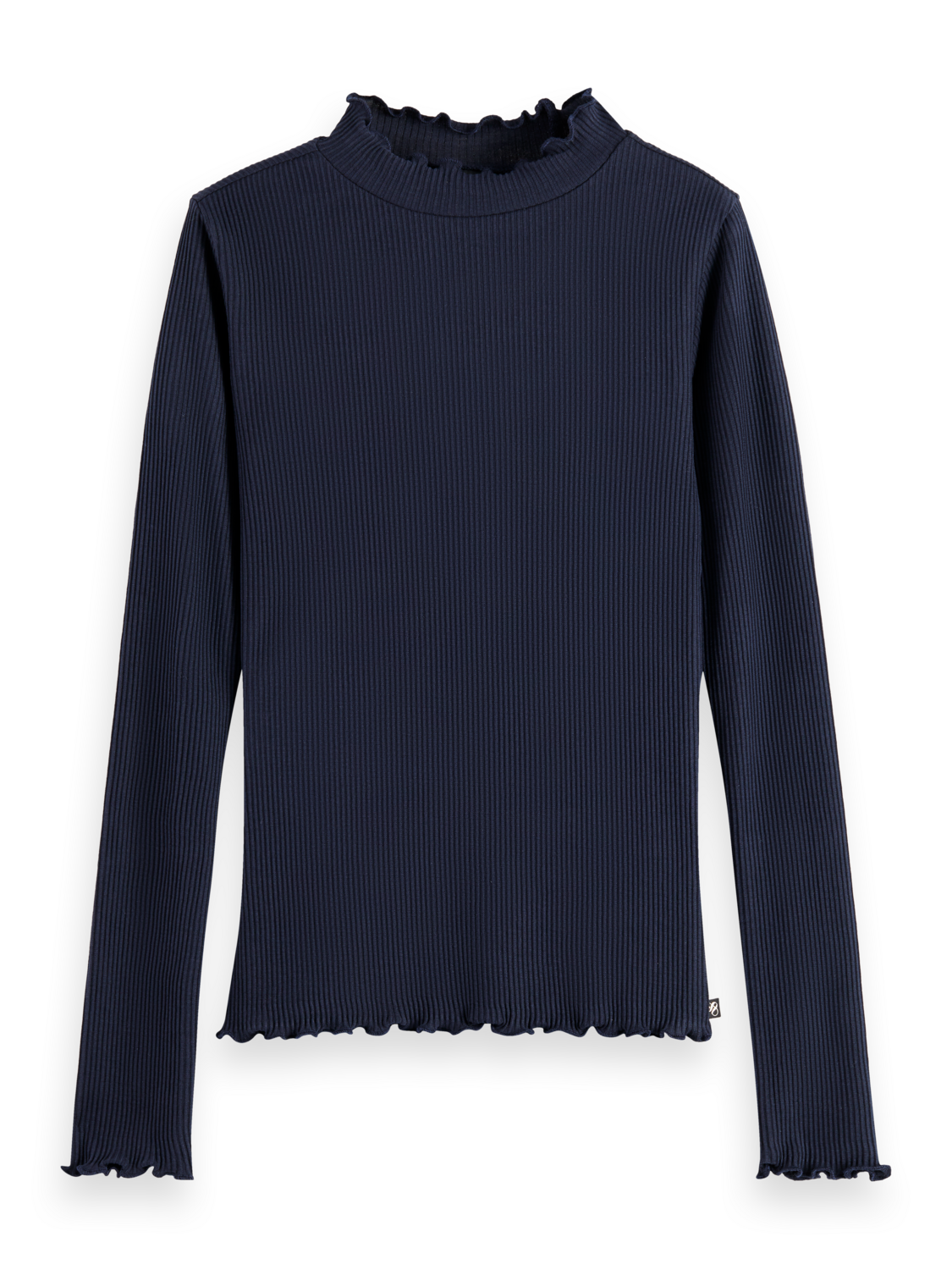 Core Mock Neck Ribbed Slim-Fit Ls T-Shirt