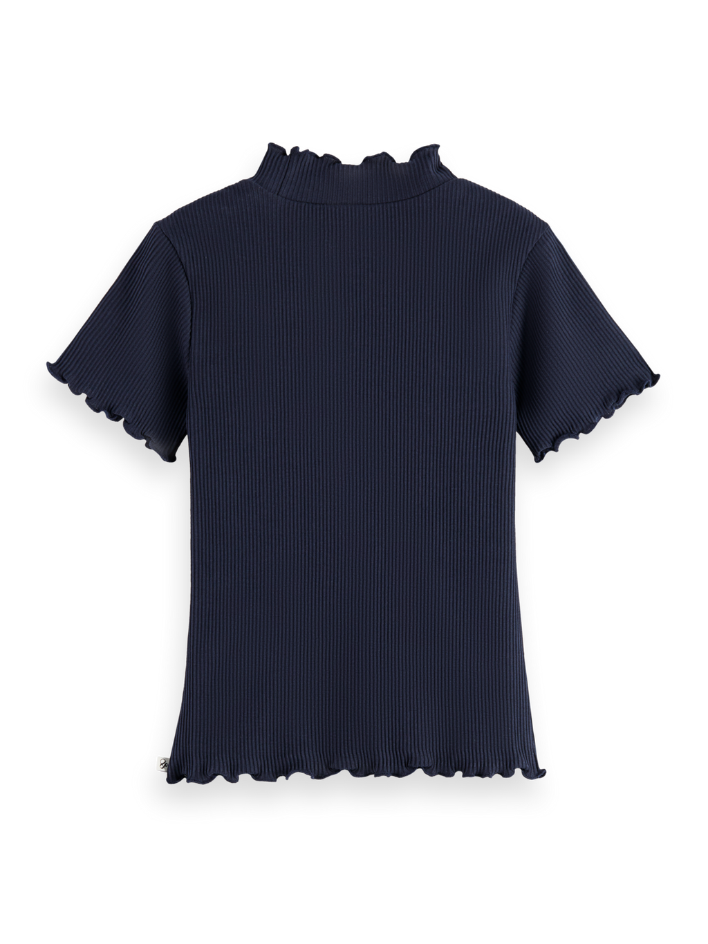 T-shirt à manches courtes côtelé coupe slim col montant Core