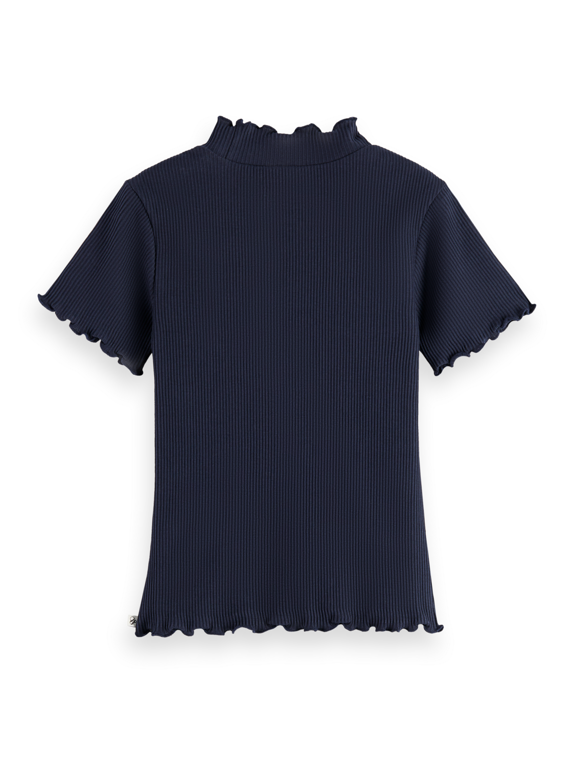 T-shirt à manches courtes côtelé coupe slim col montant Core