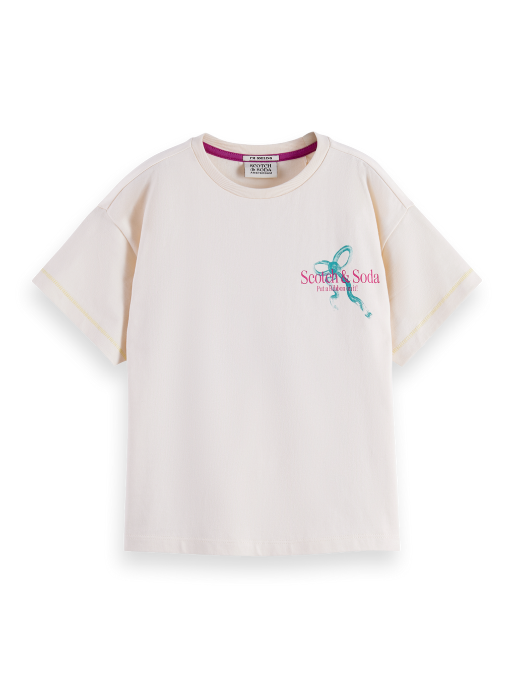 Girls' Loose-Fit T-Shirt With Front And Back Artwork
